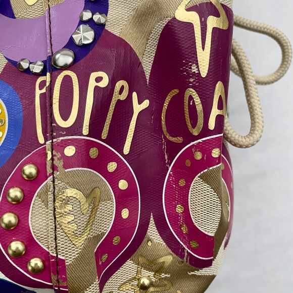 Coach Poppy Jazzy Bag Purse Signature C Canvas Graffiti Shoulder Crossbody 15311 - Picture 14 of 16